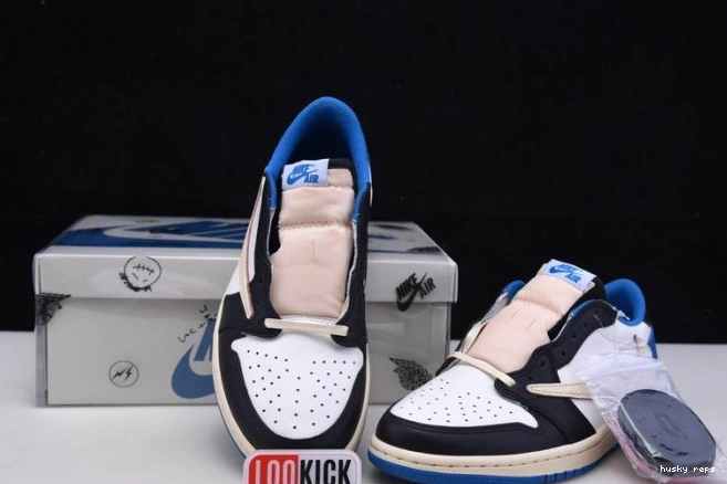 Cheap Husky Retro Jordan 1 Low Air Scott Fragment DM7866-140 x x Travis Design 0823